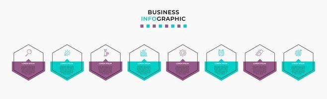 infographic ontwerpsjabloon met pictogrammen en 8 opties of stappen vector