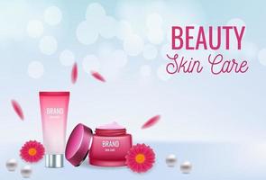 cosmetica product huidverzorging reclamebanner vector