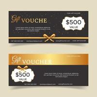 elagan gouden voucher sjabloon vector