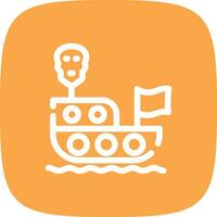 piraten schip creatief icoon ontwerp vector