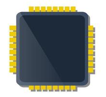 één chip apparaat van technologie elektronische microchip microschakeling vector