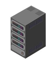 enkele server netwerktechnologie van verbindingsdatacenter vector