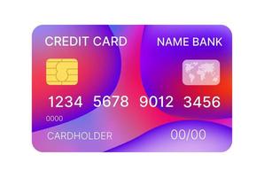 creditcards veelkleurige sjabloonvector met abstract ontwerp vector