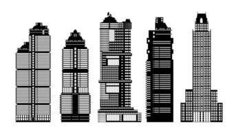 industrieel gebouw faciliteit silhouet stedelijk gebouw vector