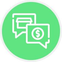 geld praten creatief icoon ontwerp vector