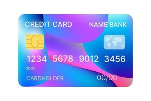 creditcards veelkleurige sjabloonvector met abstract ontwerp vector