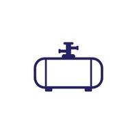 benzinetank, industrieel cilinderpictogram op wit vector