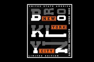 kern denim brooklyn typografie ontwerp vector