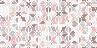 geometrisch patroon bloemdessin elegant roze achtergrond vector