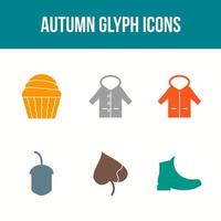 unieke herfst vector icon set