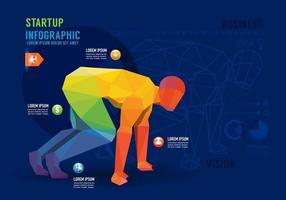 infographics bedrijf opstarten conceptontwerp. vectorillustratie. vector