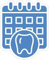 tandarts afspraak vector icoon