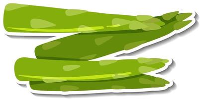 asperge sticker op witte achtergrond vector