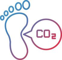 koolstof voetafdruk vector icoon
