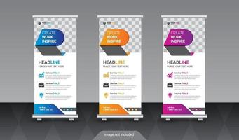 zakelijke roll-up banners sjabloon vector