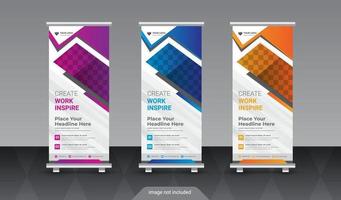 creatieve roll-up banner ontwerpsjabloon vector