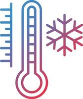 verkoudheid temperatuur vector icoon