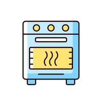 bakken in oven rgb kleur icoon vector