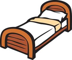 bed en kussen vector