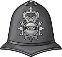 britse politiehelm vector