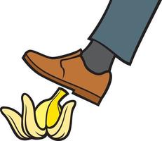 uitglijden over bananenschil