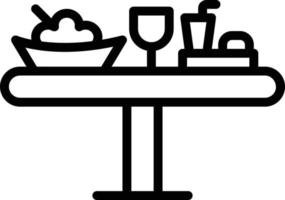 lijnpictogram voor lunch vector