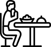 lijnpictogram voor eten vector