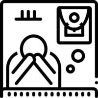 lijnpictogram voor nabestaanden vector