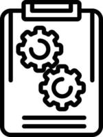 lijnpictogram voor project vector