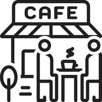 lijnpictogram voor cafés vector