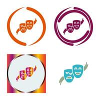 theater maskers vector icoon