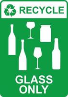 recycle bord alleen glas vector