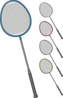 badmintonracketset vector