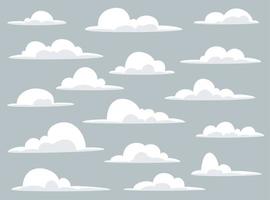 cartoon wolken set van een verzameling van verschillende vector cartoon wolken