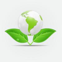 groene eco planeet concept vectorillustratie vector