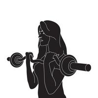 fitness illustratie, yoga en andere workout handgetekende illustraties. vector