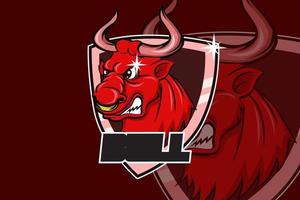 stier hoofd e sport logo vector