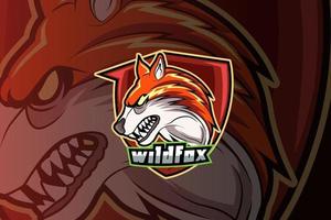 boze wolf e-sport team logo sjabloon vector