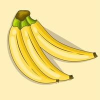 gele banaan illustratie vers fruit vector eps geïsoleerd