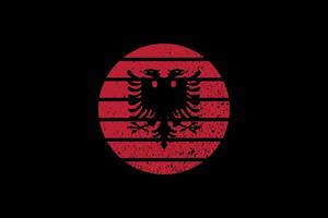 grunge stijl vlag van de albanië. vectorillustratie. vector