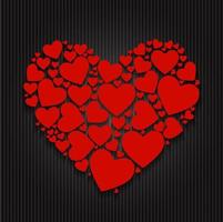 Valentijnsdag papier hart backgroung, vectorillustratie vector