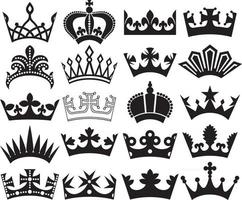kroon collectie iconen ontwerp vector