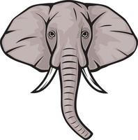 olifant hoofd kleur vector