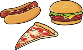 fastfood collectie vector