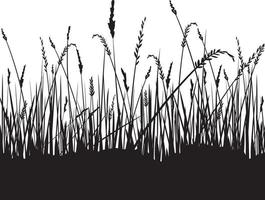 gras silhouet achtergrond vector