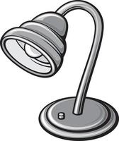 zilveren bureaulamp vector