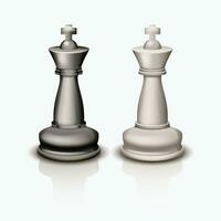schaak koningen figuren vector