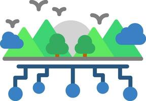 ai-gegenereerd landschappen vector icoon ontwerp