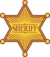 sheriff ster of badge vector