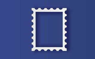 illustratie van blanco port postzegels kader, vector Sjablonen met plaats voor uw afbeeldingen, foto en tekst.creatief ontwerp digitaal papier besnoeiing en ambacht stijl Aan blauw achtergrond.rechthoeken. spandoeken.